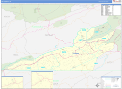 Lee County, VA Digital Map Basic Style