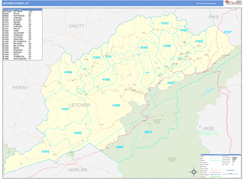 Letcher County, KY Digital Map Basic Style