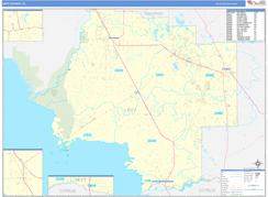 Levy County, FL Digital Map Basic Style