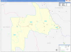 Lewis County, ID Digital Map Basic Style