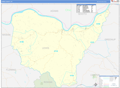 Lewis County, KY Digital Map Basic Style