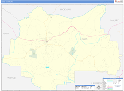 Lewis County, TN Digital Map Basic Style