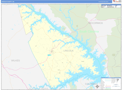 Lincoln County, GA Digital Map Basic Style