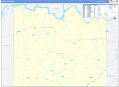 Lincoln County, WA Digital Map Basic Style
