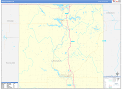Lincoln County, WI Digital Map Basic Style