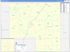 Livingston County, IL Digital Map Basic Style