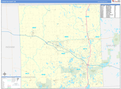 Livingston County, MI Digital Map Basic Style