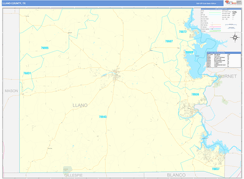 Llano County, TX Digital Map Basic Style
