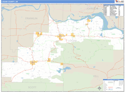 Logan County, AR Digital Map Basic Style