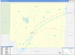 Logan County, CO Digital Map Basic Style