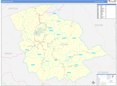 Logan County, WV Digital Map Basic Style