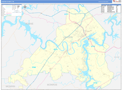 Loudon County, TN Digital Map Basic Style