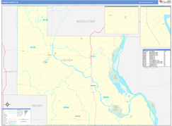 Louisa County, IA Digital Map Basic Style
