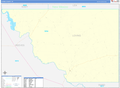 Loving County, TX Digital Map Basic Style