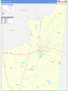 Lowndes County, MS Digital Map Basic Style