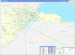 Lucas County, OH Digital Map Basic Style