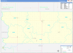 Lyon County, IA Digital Map Basic Style