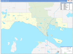 Mackinac County, MI Digital Map Basic Style