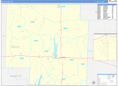 Macon County, MO Digital Map Basic Style