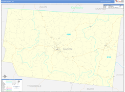 Macon County, TN Digital Map Basic Style