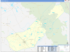 Madera County, CA Digital Map Basic Style