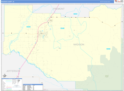 Madison County, ID Digital Map Basic Style