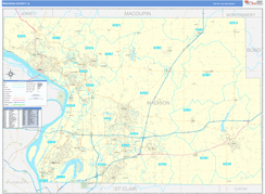 Madison County, IL Digital Map Basic Style