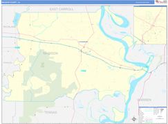 Madison Parish (County), LA Digital Map Basic Style