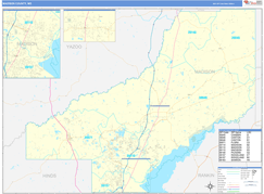 Madison County, MS Digital Map Basic Style