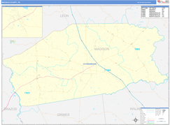Madison County, TX Digital Map Basic Style