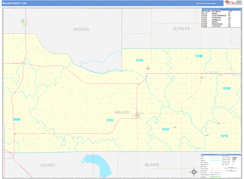 Major County, OK Digital Map Basic Style