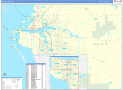 Manatee County, FL Digital Map Basic Style
