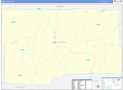 Maries County, MO Digital Map Basic Style