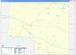 Marion County, AL Digital Map Basic Style