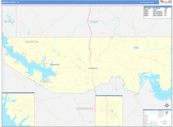 Marion County, TX Digital Map Basic Style