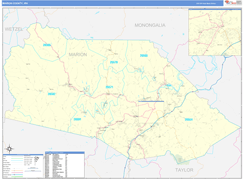 Marion County, WV Digital Map Basic Style