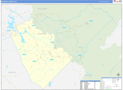 Mariposa County, CA Digital Map Basic Style