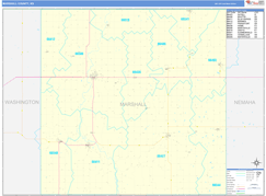 Marshall County, KS Digital Map Basic Style