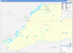 Mason County, IL Digital Map Basic Style