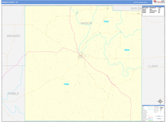 Mason County, TX Digital Map Basic Style