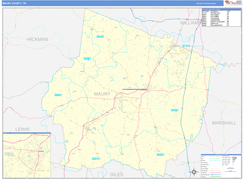 Maury County, TN Digital Map Basic Style