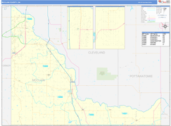 McClain County, OK Digital Map Basic Style