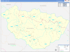 McDowell County, WV Digital Map Basic Style