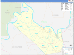 Meade County, KY Digital Map Basic Style