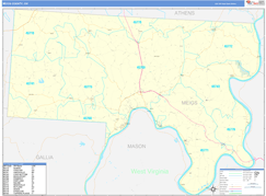 Meigs County, OH Digital Map Basic Style