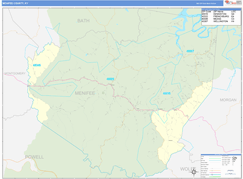 Menifee County, KY Digital Map Basic Style