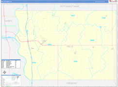 Mills County, IA Digital Map Basic Style