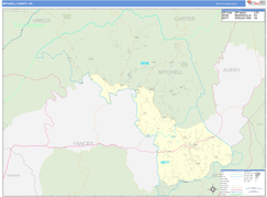 Mitchell County, NC Digital Map Basic Style