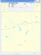 Mitchell County, TX Digital Map Basic Style