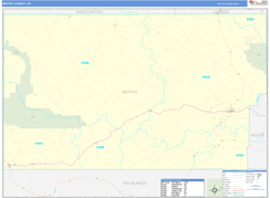 Moffat County, CO Digital Map Basic Style